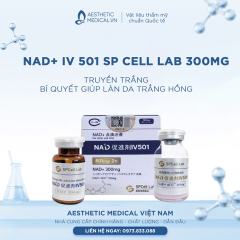NAD+ IV 501 SP CELL LAB 300MG TRUYỀN TRẮNG / BÍ QUYẾT LÀN DA TRẮNG HỒNG VÀ NĂNG LƯỢNG SỐNG TRẺ