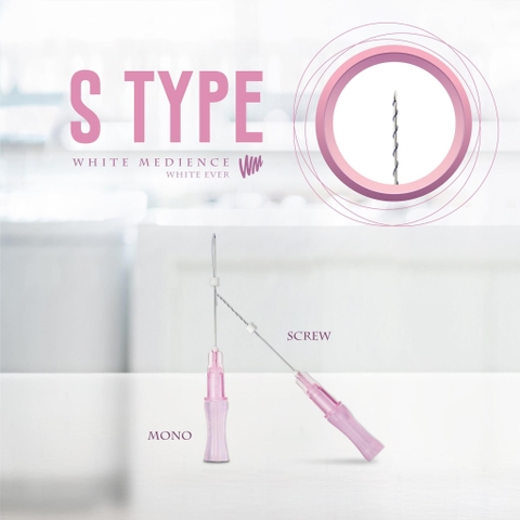 CHỈ TĂNG SINH COLLAGEN SCREW PDO ( TRẺ HÓA DA) 29G-25MM