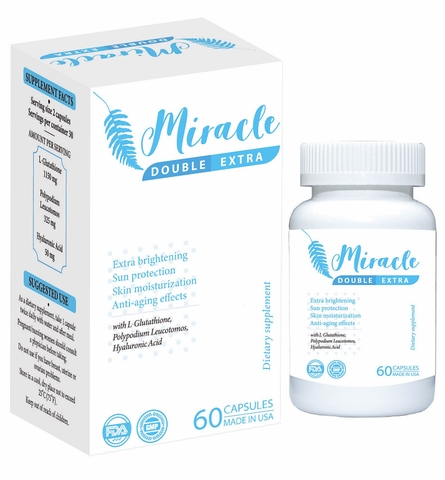 MIRACLE DOUBLE EXTRA / VIÊN UỐNG TRẮNG DA CHỐNG LÃO HÓA, ĐIỀU TRỊ NÁM