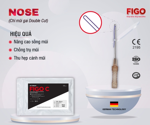 FIGO NOSE C 60 / CHỈ MŨI CỨNG, GIÚP NÂNG SỐNG MŨI, DỰNG TRỤ MŨI, THU GỌN CÁNH MŨI