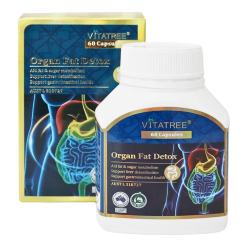 VITATREE ORGAN FAT DETOX ( DETOX MỠ NỘI TẠNG ) / VIÊN UỐNG HỖ TRỢ THẢI MỠ GAN, TĂNG CƯỜNG CHUYỂN HÓA CHẤT BÉO, GIẢM MỠ MÁU 