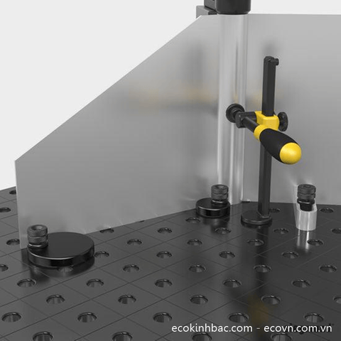 Kết Hợp Đĩa Định Vị Lệch Tâm, Chốt Và Cữ Trên Bàn Gá Hàn D28