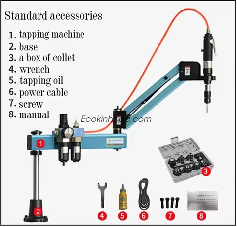 Máy Taro Cần Điện M3-M16 – Giải Pháp Gia Công Chi Tiết Nhỏ Linh Hoạt