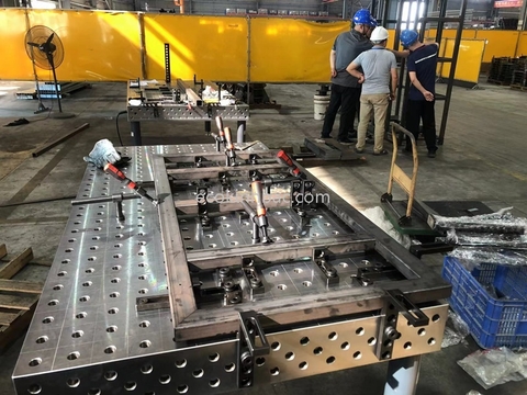Cách Kết Hợp Thước Định Vị Và Chốt Khóa Nhanh Trên Bàn Gá Hàn D16/D28