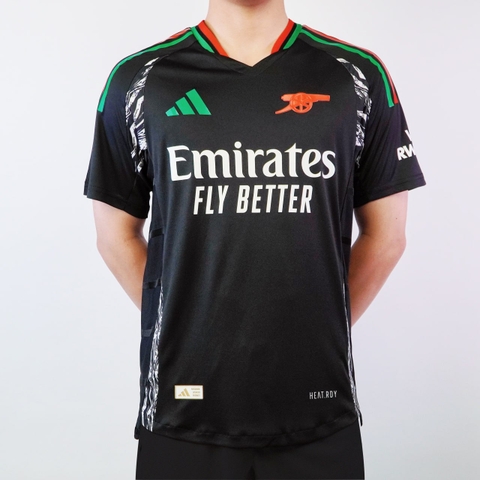 Arsenal Away (2024-2025) Màu đen + Cộc tay | Bản PLAYER [Có quần]
