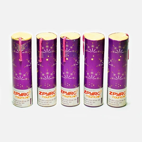 Ống phun nước bạc ngoài trời Z121 – pháo hoa hợp pháp dịp Tết 2025