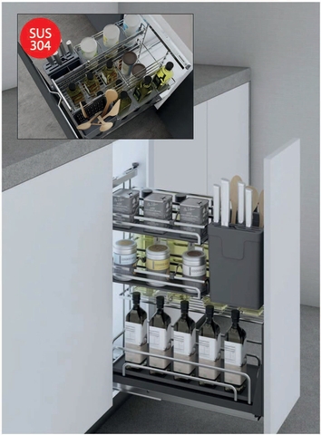 GIÁ ĐỂ DAO THỚT ĐA NĂNG NAN OVAL ( QUẢ TRÁM)