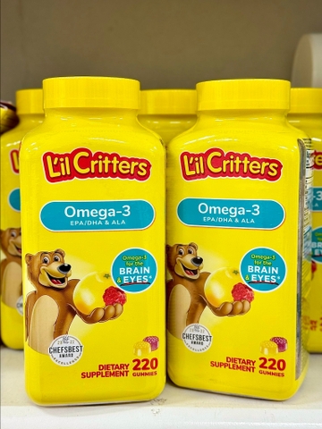 KẸO GẤU BỔ SUNG DHA L'IL CRITTERS OMEGA 3