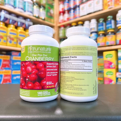 VIÊN UỐNG BỔ THẬN CRANBERRY TRUNATURE CỦA MỸ 140 VIÊN