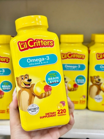KẸO GẤU BỔ SUNG DHA L'IL CRITTERS OMEGA 3