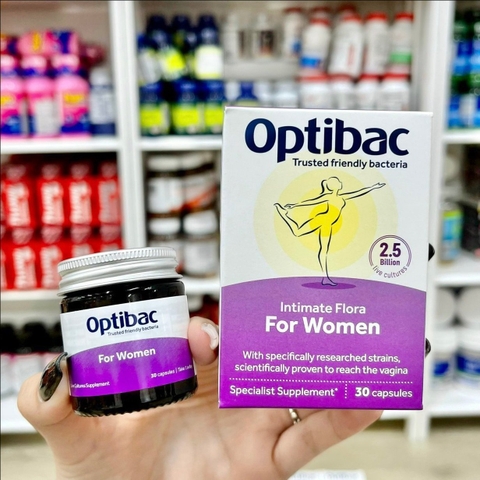 MEN PHỤ KHOA OPTIBAC TÍM HỘP 30 VIÊN