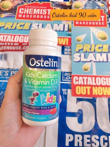 KẸO CANXI + D3 OSTELIN KHỦNG LONG VỊ DÂU CHO BÉ