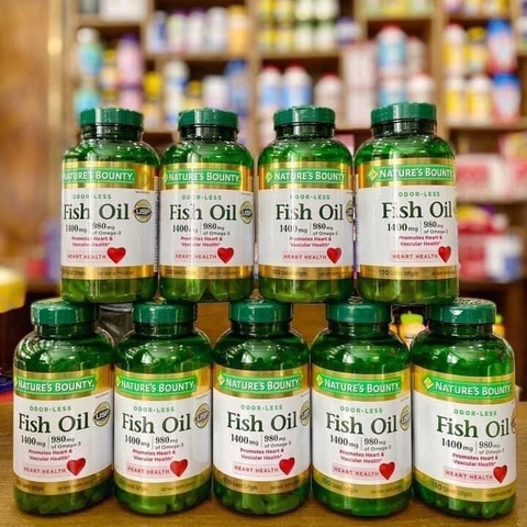 VIÊN UỐNG DẦU CÁ FISH OIL NATURE'S BOUNTY 1400MG 980MG OMEGA 3