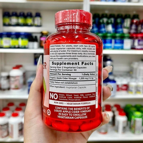 VIÊN UỐNG GIẢM CÂN GIẤM TÁO APPLE CIDER VINEGAR 180V