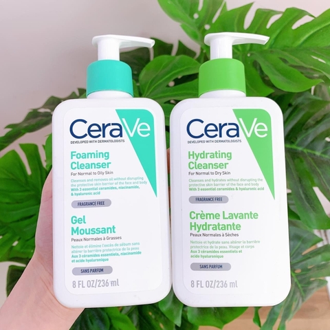 SỮA RỬA MẶT CERAVE LÀM SẠCH, CẤP ẨM 236ML BẢN PHÁP