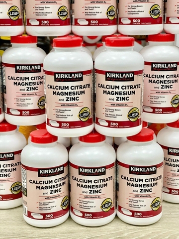 VIÊN UỐNG CALCIUM CITRTAE, MEGNESIUM AND ZINC WITH D3 CỦA MỸ