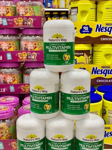VITAMIN TẢO TỔNG HỢP MULTIVITAMIN NATURE'S WAY ÚC 200 VIÊN