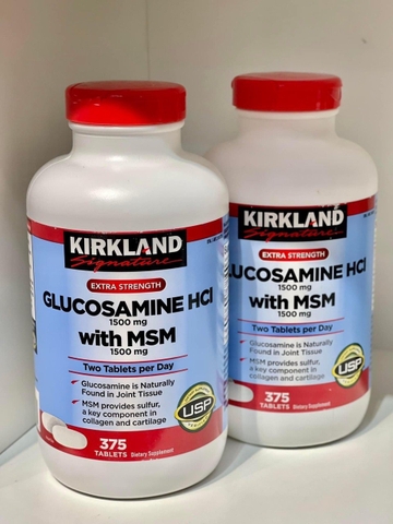 VIÊN UỐNG BỔ XƯƠNG KHỚP GLUCOSAMINE HCL WITH MSM 375 VIÊN