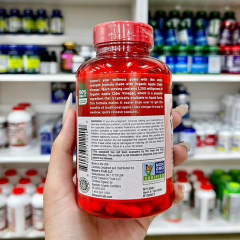 VIÊN UỐNG GIẢM CÂN GIẤM TÁO APPLE CIDER VINEGAR 180V