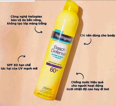 SET XỊT CHỐNG NẮNG NEUTROGENA  ( 240GR X 2) SPF 60