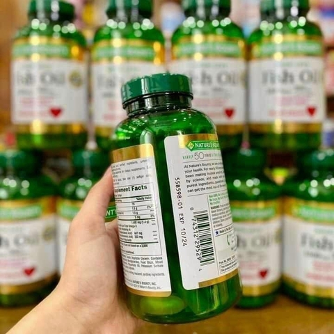 VIÊN UỐNG DẦU CÁ FISH OIL NATURE'S BOUNTY 1400MG 980MG OMEGA 3