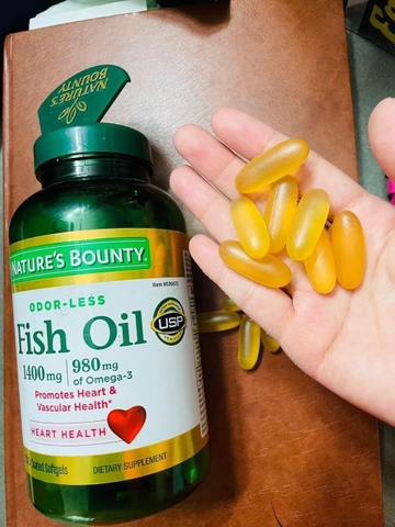 VIÊN UỐNG DẦU CÁ FISH OIL NATURE'S BOUNTY 1400MG 980MG OMEGA 3