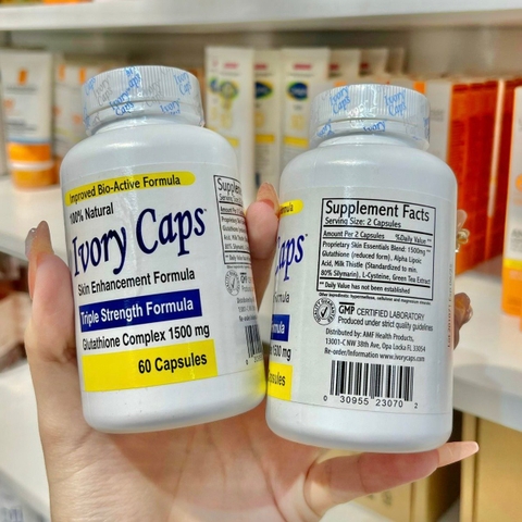 VIÊN UỐNG TRẮNG DA IVORY CAPS GIẢM NÁM , TÀN NHANG CỦA MỸ