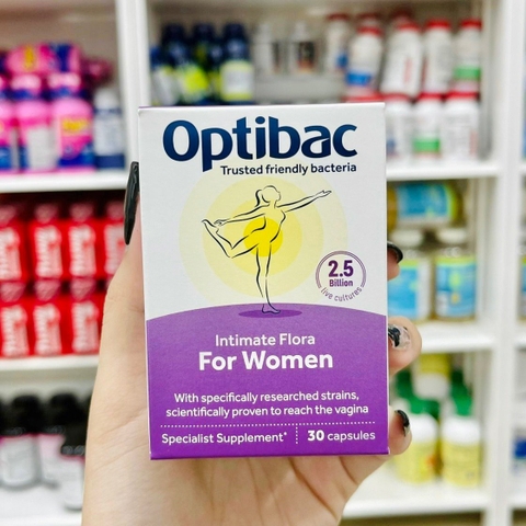 MEN PHỤ KHOA OPTIBAC TÍM HỘP 30 VIÊN