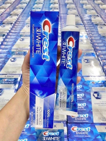 KEM ĐÁNH RĂNG CREST 3D WHITE ADVANCED TRIPLE WHITENING 158GR