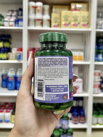 VIÊN UỐNG BỔ GAN, GIẢI ĐỘC GAN PURITAN'S PRIDE MILK THISTLE EXTRACT 1000MG - 180 VIÊN