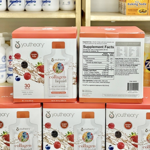 YOUTHEORY COLLAGEN LIQUID BERRY FLAVOR MỸ DA ĐẸP TƯƠI TRẺ