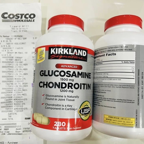 VIÊN UỐNG BỔ KHỚP GLUCOSAMIN CHONDROTIN CỦA MỸ