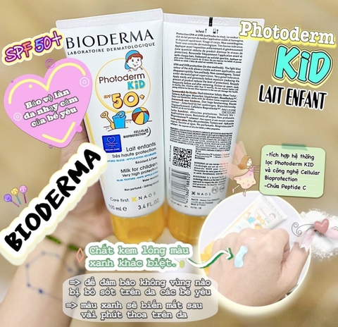 KEM CHỐNG NẮNG BIODERMA KID 100ML – BẢO VỆ LÀN DA NHẠY CẢM CỦA BÉ YÊU