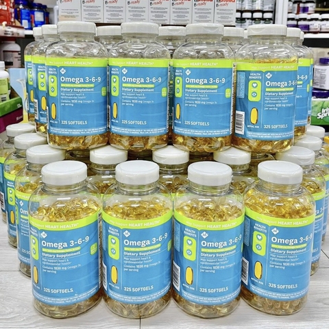 VIÊN UỐNG DẦU CÁ OMEGA 3-6-9 1600MG  1030MG OMEGA 3 MỸ 325 VIÊN