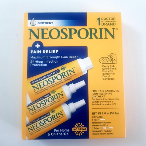 NEOSPORIN - PAIN RELIEF OINTMENT KEM MỠ KHÁNG SINH HỖ TRỢ VẾT THƯƠNG BỎNG