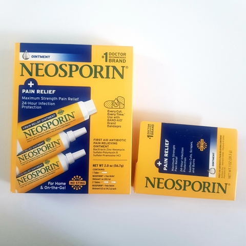 NEOSPORIN - PAIN RELIEF OINTMENT KEM MỠ KHÁNG SINH HỖ TRỢ VẾT THƯƠNG BỎNG