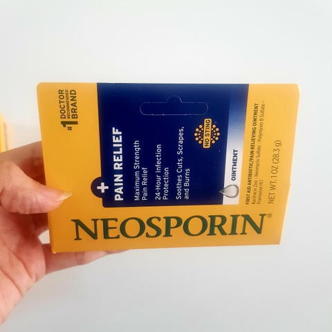 NEOSPORIN - PAIN RELIEF OINTMENT KEM MỠ KHÁNG SINH HỖ TRỢ VẾT THƯƠNG BỎNG