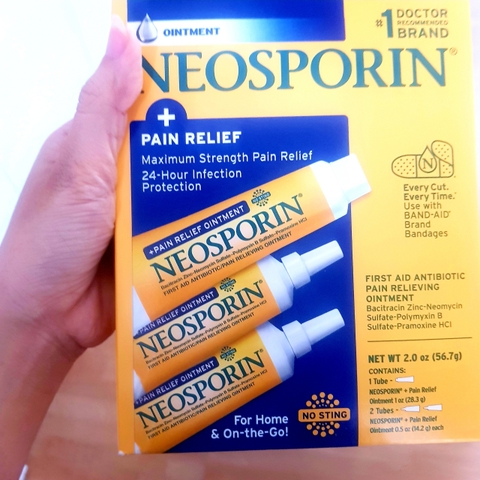 NEOSPORIN - PAIN RELIEF OINTMENT KEM MỠ KHÁNG SINH HỖ TRỢ VẾT THƯƠNG BỎNG
