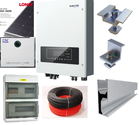 Combo tự lắp Điện mặt trời 3kW hòa lưới