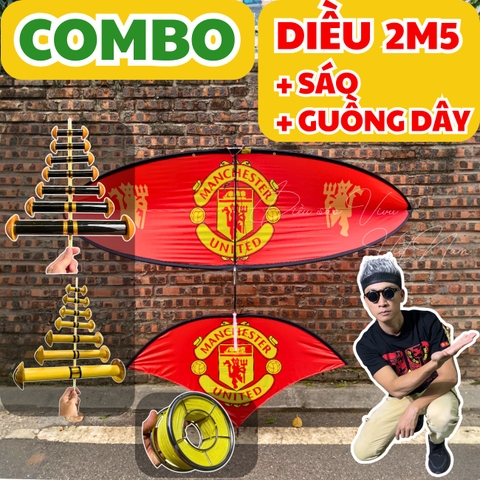Combo diều 2m5 full cacbon