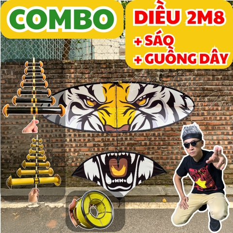 Combo diều 2m8 full cacbon