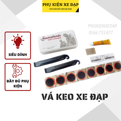 vá xe đạp đủ phụ kiện