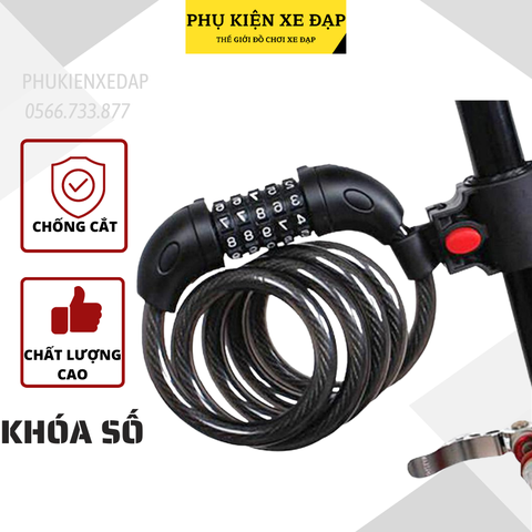 khóa 5 số xe đạp thể thao