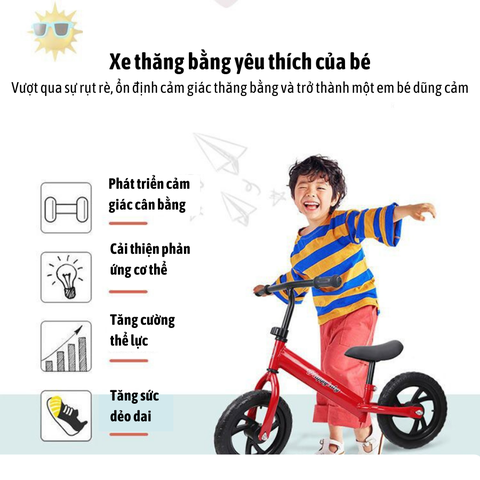 Xe thăng bằng,xe thăng bằng cho bé nam và bé gái 12inch