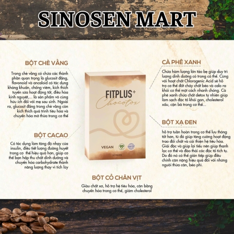 Cà phê giảm cân Chocotox Fitplus - giảm cân an toàn, không gây mệt mỏi. đào thải mỡ hiệu quả