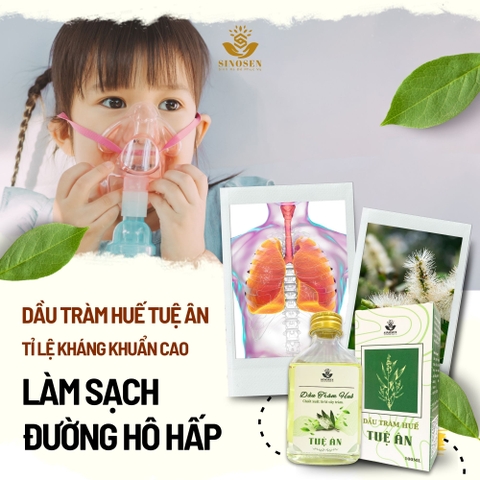 Dầu Tràm Huế Tuệ Ân giúp làm ấm, giải cảm ho, sổ mũi, hổ trợ đuổi muỗi cho bé - Chai 100ml