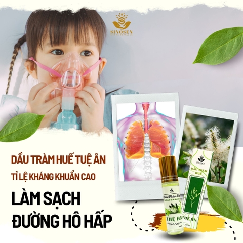 Dầu Tràm Huế Tuệ Ân giúp giữ ấm cơ thể, phòng cảm lạnh, thoa côn trùng cắn cho bé - Chai 20ml