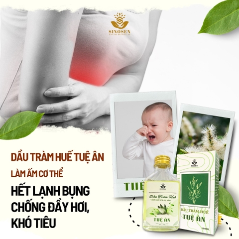 Dầu Tràm Huế Tuệ Ân giúp làm ấm, giải cảm ho, sổ mũi, hổ trợ đuổi muỗi cho bé - Chai 100ml