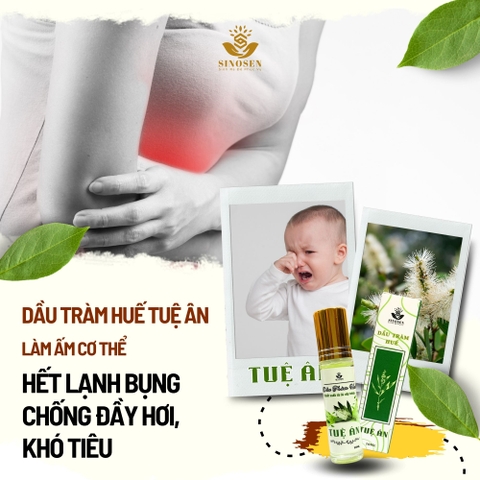 Dầu Tràm Huế Tuệ Ân giúp giữ ấm cơ thể, phòng cảm lạnh, thoa côn trùng cắn cho bé - Chai 20ml