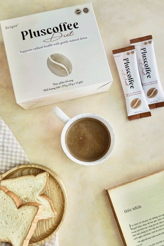 Pluss Coffee Diet cà phê sữa hổ trợ giảm cân kiểm soát cân nặng - Hộp 15 gói